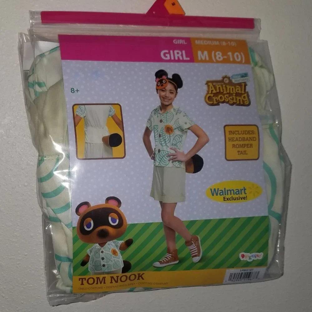NEW Tom Nook Animal Crossing New Horizons Girls Halloween Costume Medium 8-10
